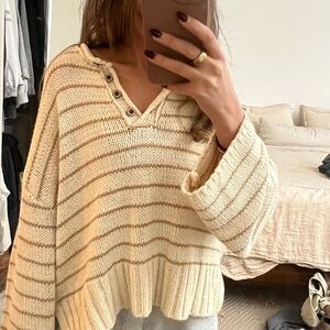 Striped Henley Sweater